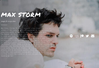 custom designed artist link-in-bio website page